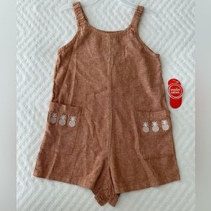 Wonder Nation Baby and Toddler Girls Sleeveless Romper, Sizes 12M-5T